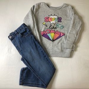 Girls’ Garanimals Sweater + Blue Skinny Jeans